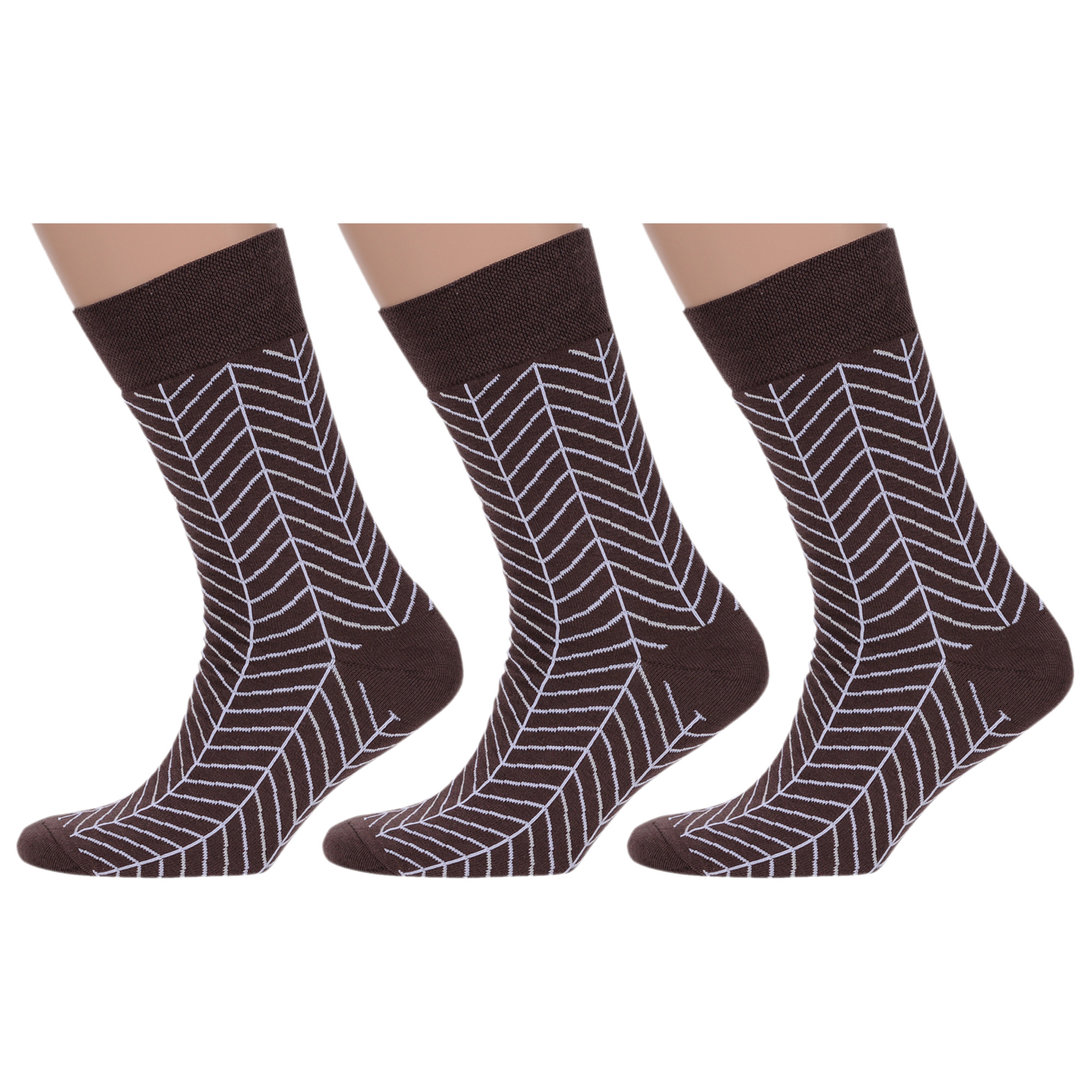 

Комплект носков мужских MoscowSocksClub msk3-М39 коричневых 25, Коричневый, msk3-М39