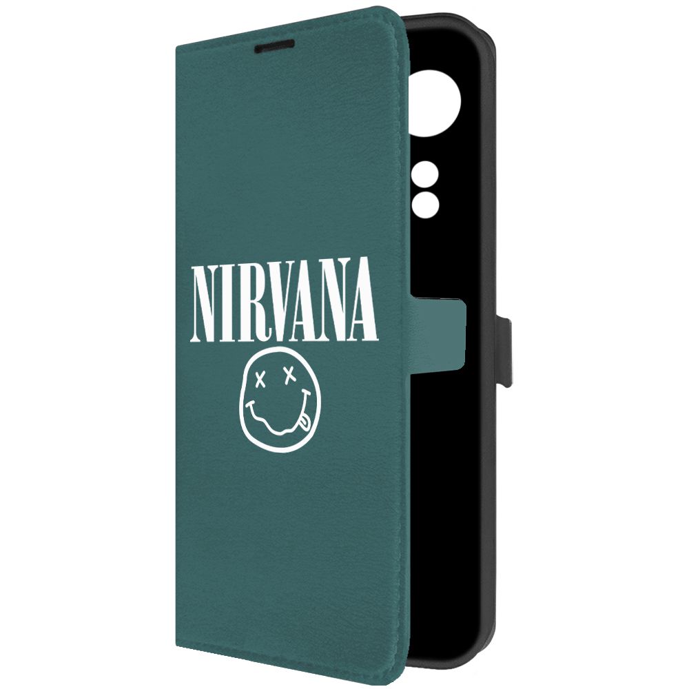 

Чехол-книжка Krutoff Eco Book для Oppo A58 4G Nirvana зелёный опал, Зеленый
