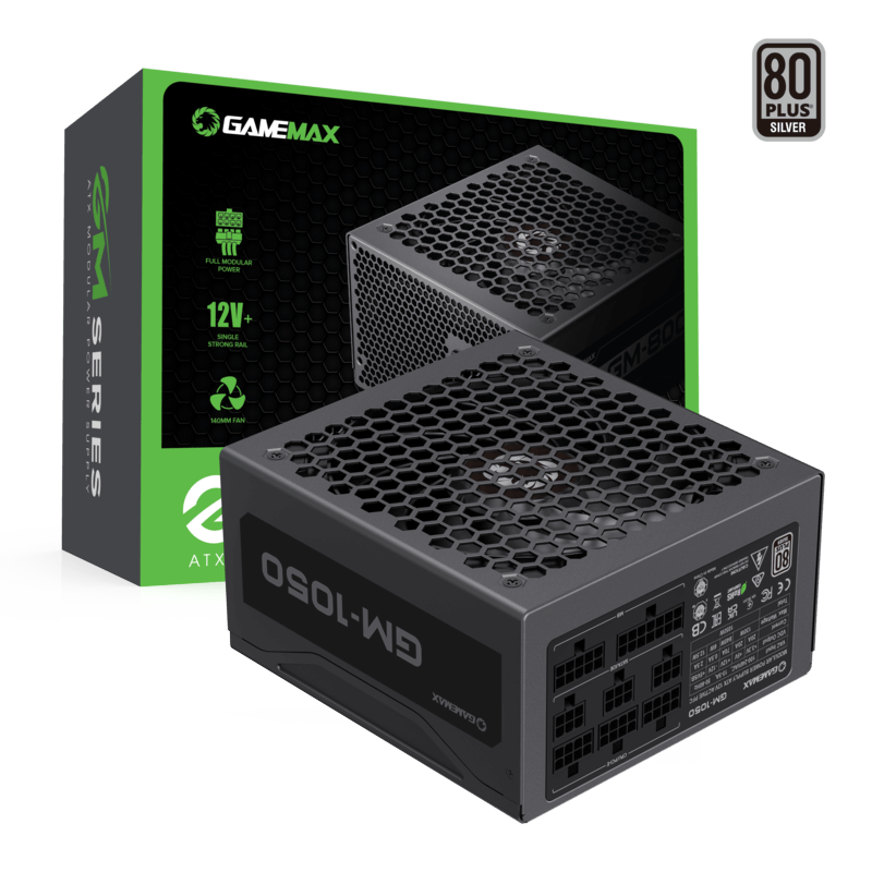 

Блок питания GAMEMAX GM-1050 Modular 1050W, Чёрный, GM-1050 Modular