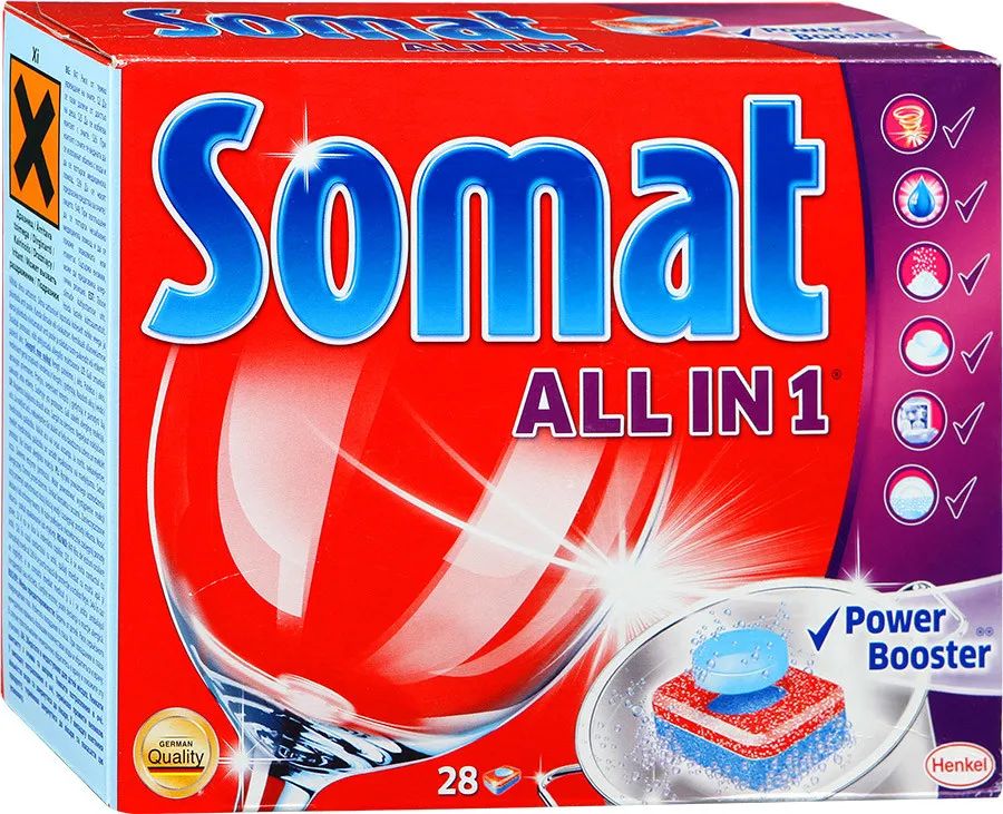 

Таблетки Somat All in 1 для посудомоечных машин 28 шт