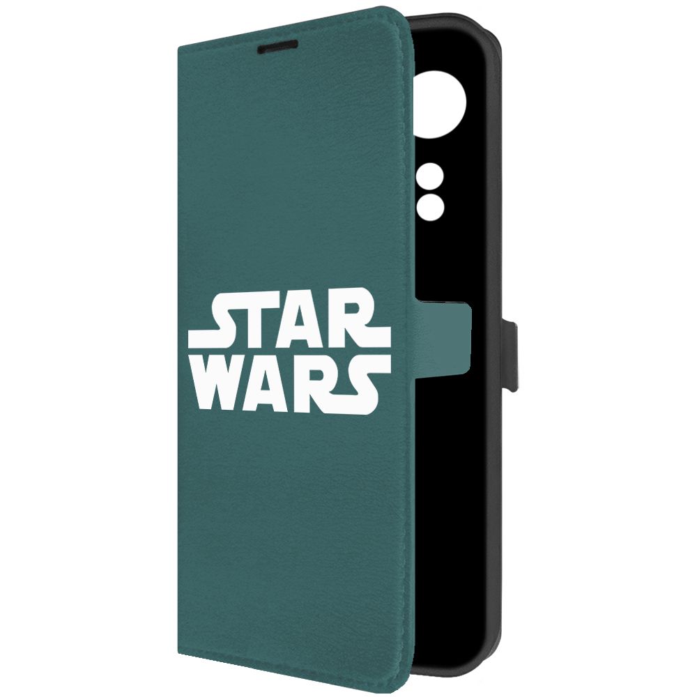 

Чехол-книжка Krutoff Eco Book для Oppo A58 4G Star Wars зелёный опал, Зеленый