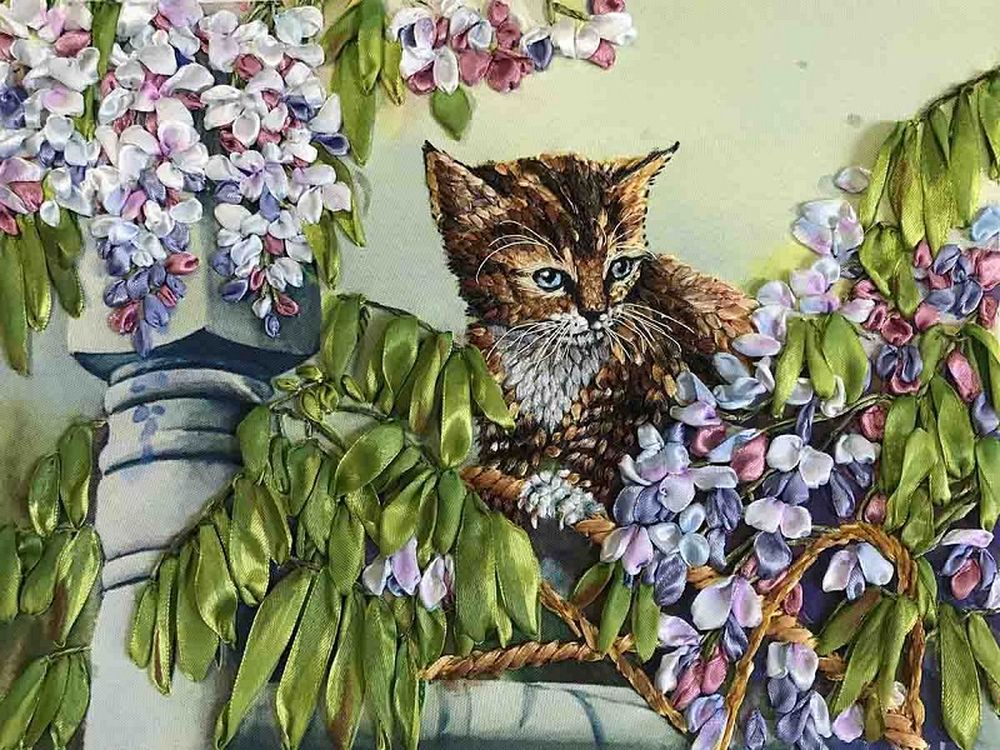 

Вышивка лентами Каролинка Котенок КЛ(Н)-3044