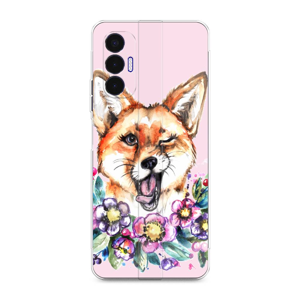 

Чехол Awog на Tecno Pova 3 "Подмигивающая лиса", Разноцветный, 301550-10