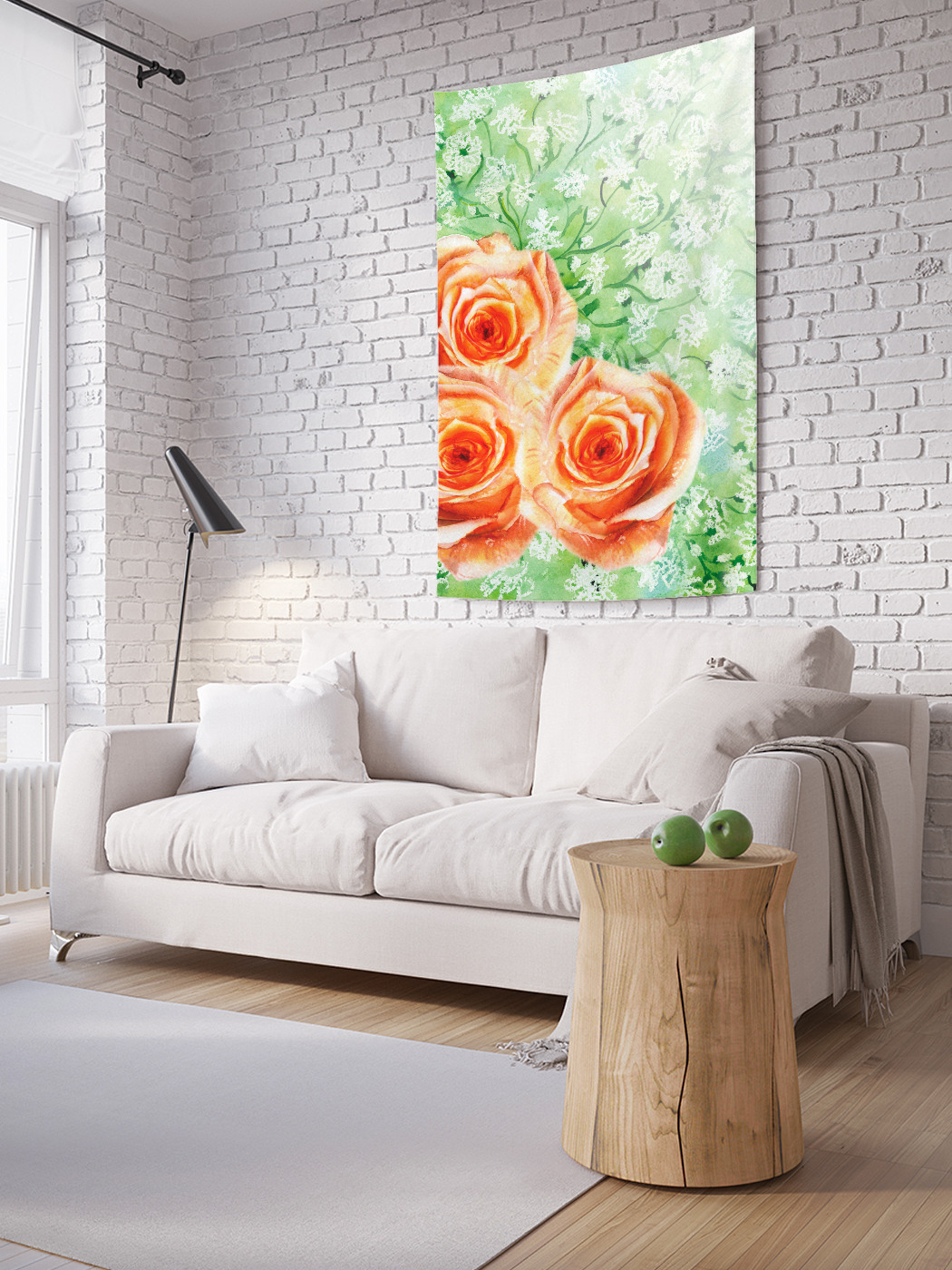 

Вертикальное фотопанно на стену JoyArty Три розы 100x150 см, Три розы