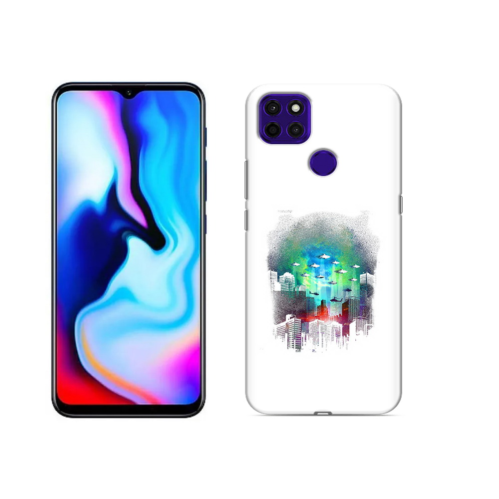 

Чехол MyPads Tocco для Lenovo K12 Pro город в свечении, Прозрачный, Tocco