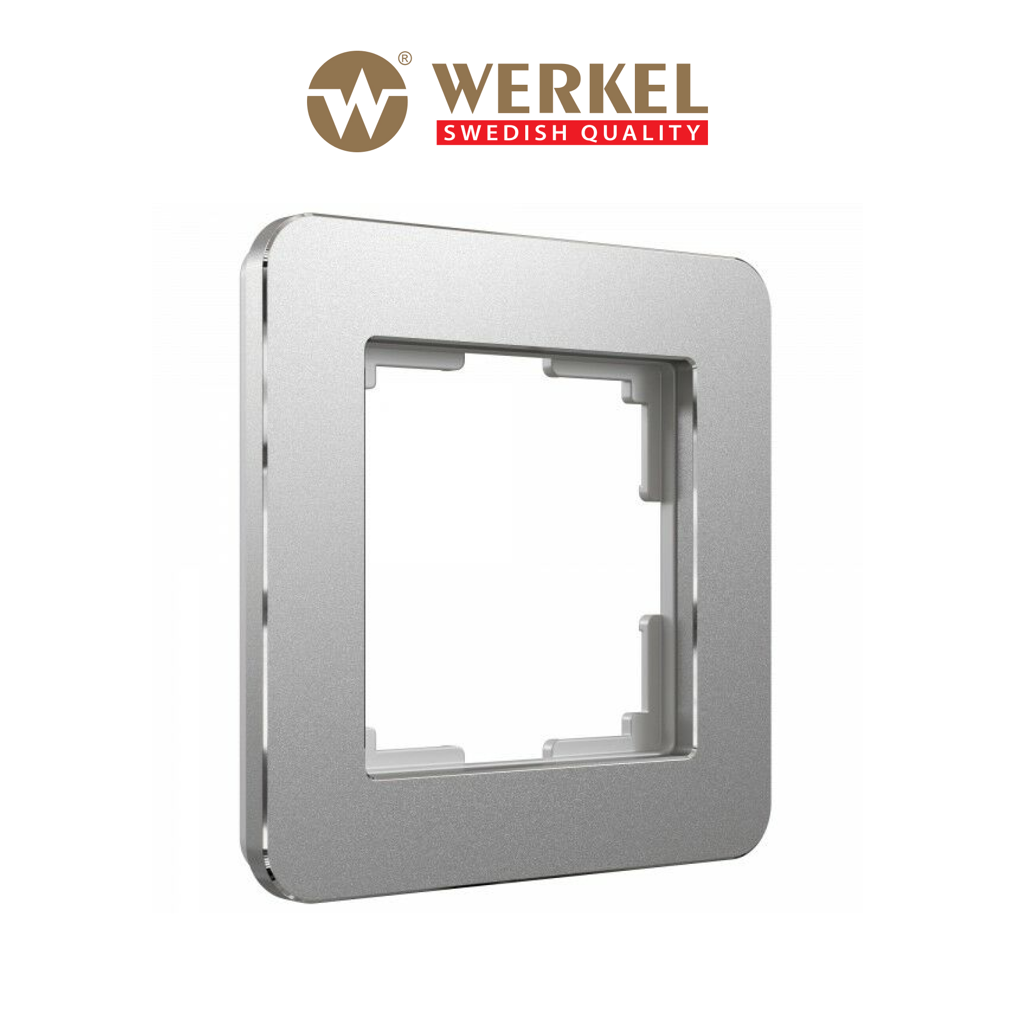 

Рамка для розетки / выключателя на 1 пост Werkel Platinum W0012606 алюминий из металла, Серебристый, Platinum