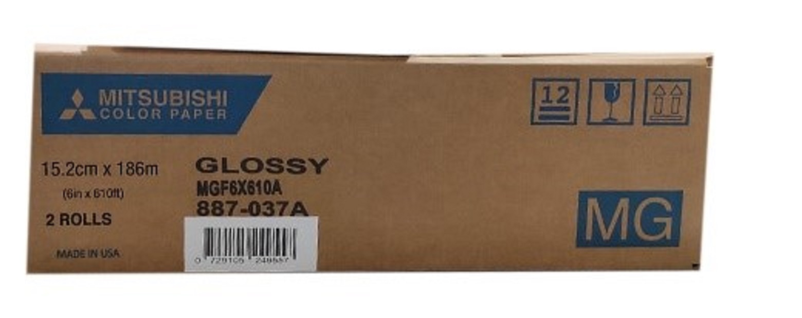 

Набор из 2 шт, Фотобумага Mitsubishi 127G глянцевая 12.7cm x 186 Mtr Glossy (Б0056534), Белый