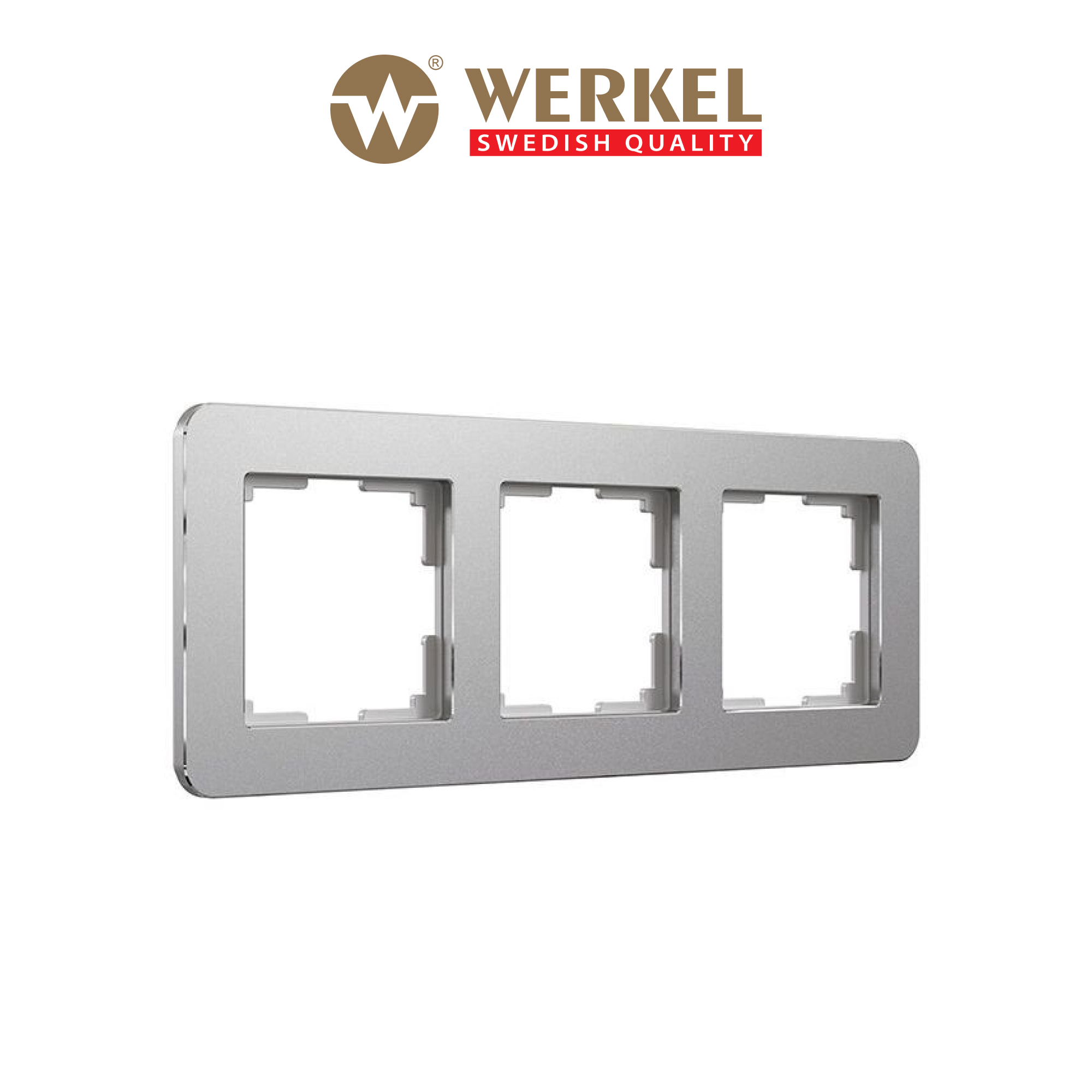 

Рамка для розетки / выключателя на 3 поста Werkel Platinum W0032606 алюминий из металла, Серебристый, Platinum