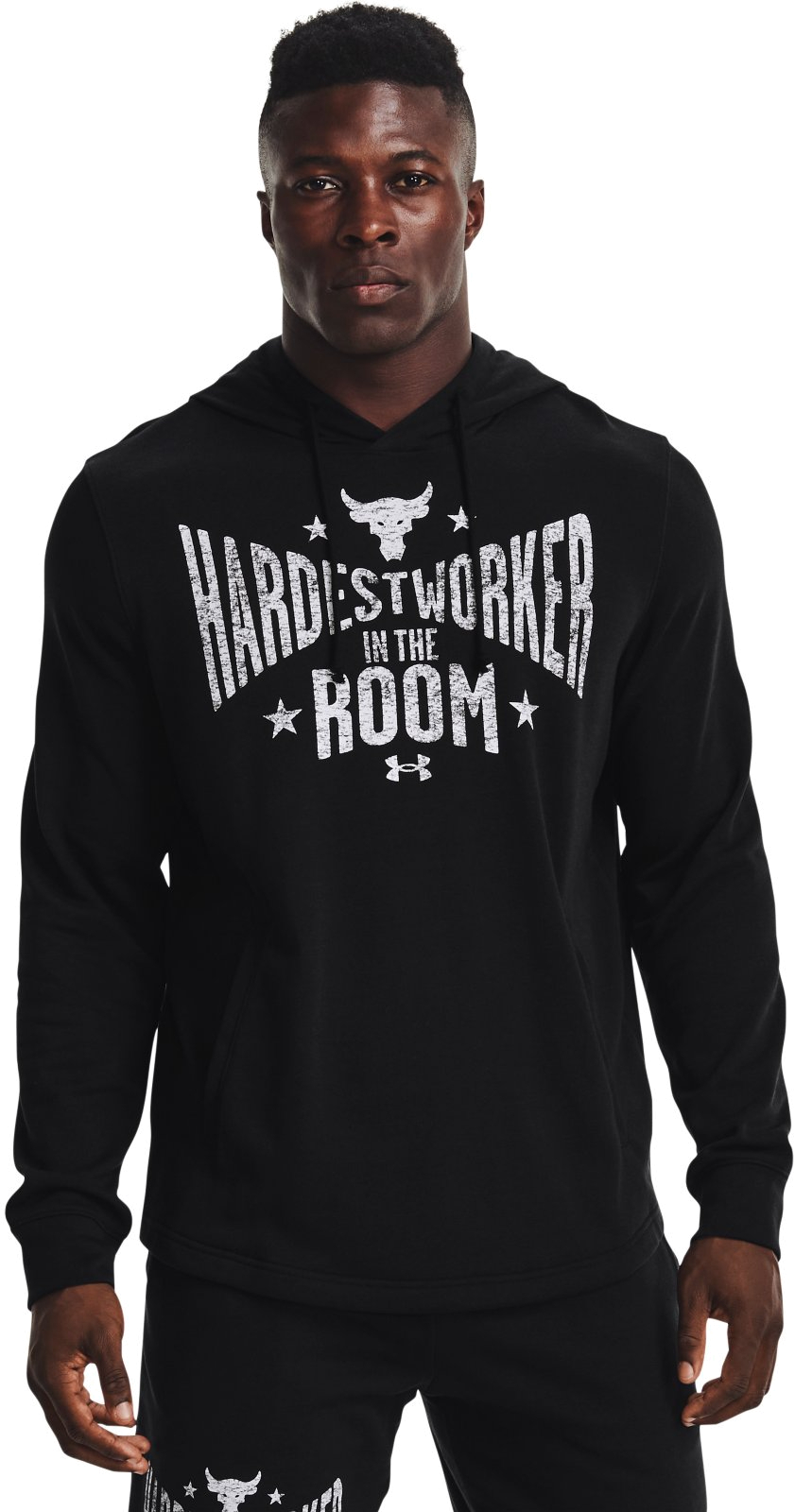 Худи мужское Under Armour UA Pjt Rock Terry Hoodie-BLK черное SM