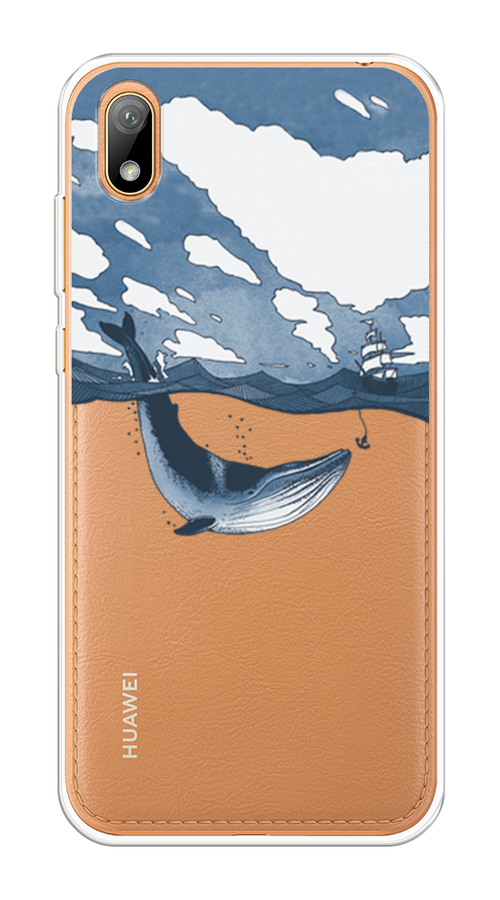 

Чехол на Huawei Y5 2019 "Большой кит", Синий, 69050-1