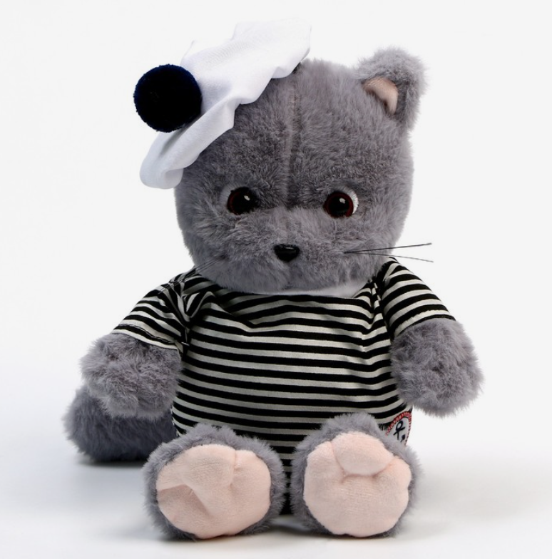 

Мякая игрушка Кот Шанти матрос, Серый