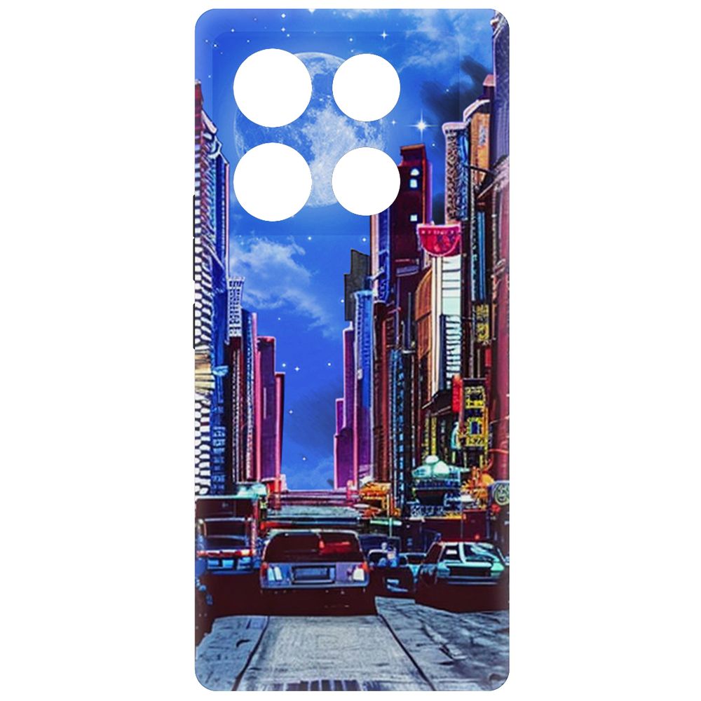 

Чехол-накладка Krutoff Soft Case Ночной город для INFINIX Note 40 Pro 5G черный