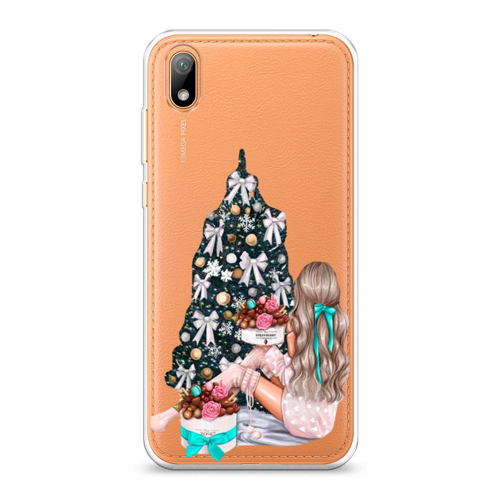 

Чехол на Huawei Y5 2019 "New Year", Зеленый;бежевый;голубой, 69050-5