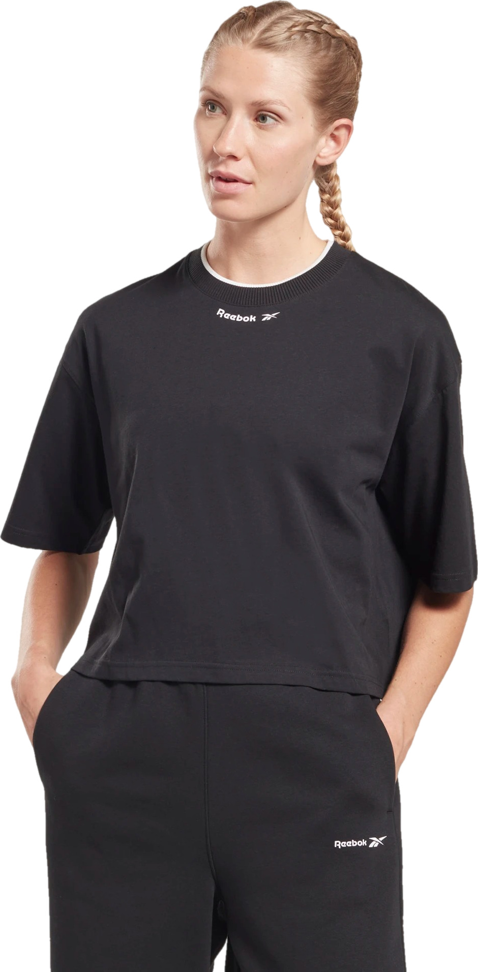 

Футболка женская Reebok Rie Tee черная L, Черный, Rie Tee