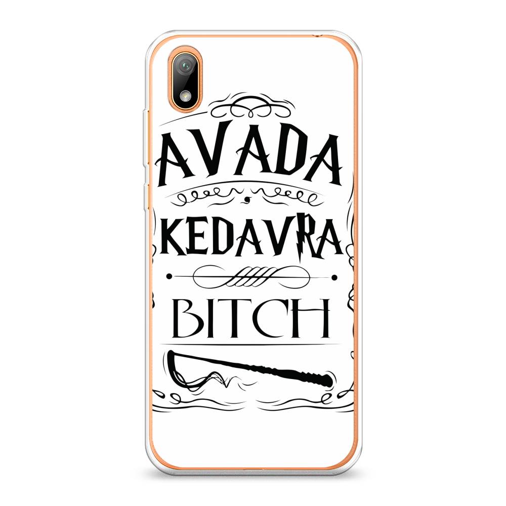 

Чехол на Huawei Y5 2019 "Avada kedavra bitch", Белый;серый;черный, 69050-6