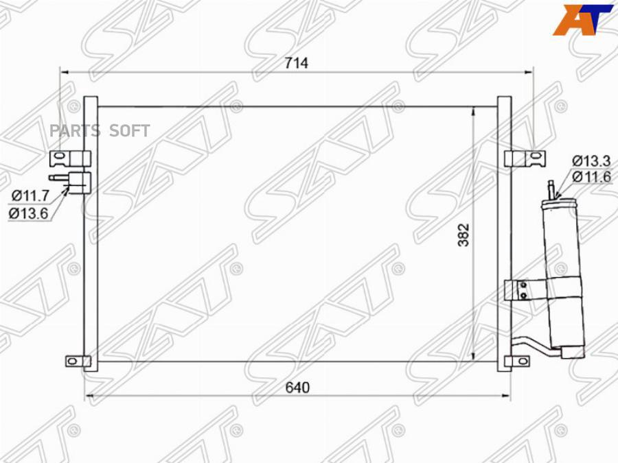 

Радиатор Кондиционера Daewoo/Chevrolet Lacetti/Suzuki Forenza 04- Sat арт. ST-CVW1-394-0