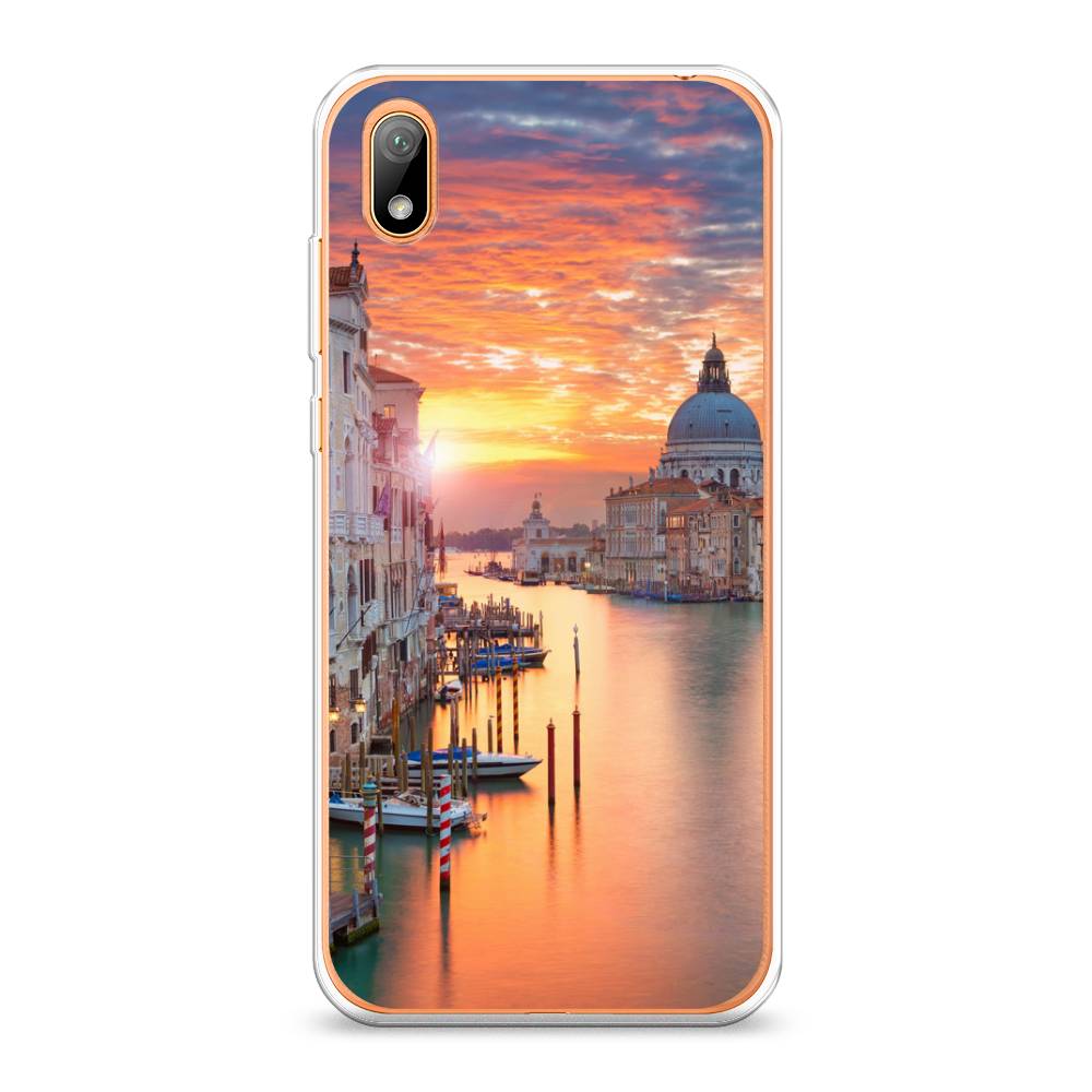 

Чехол на Huawei Y5 2019 "Восход 11", Розовый;оранжевый, 69050-2