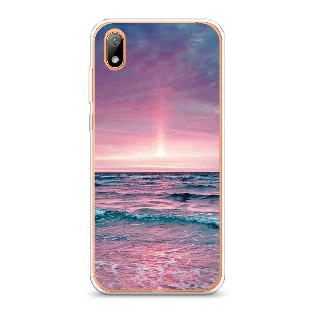 

Чехол на Huawei Y5 2019 "Восход 3", Розовый;голубой, 69050-2