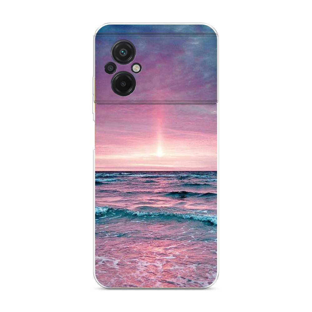 

Чехол на Xiaomi Poco M5 "Восход 3", Розовый;голубой, 316450-2