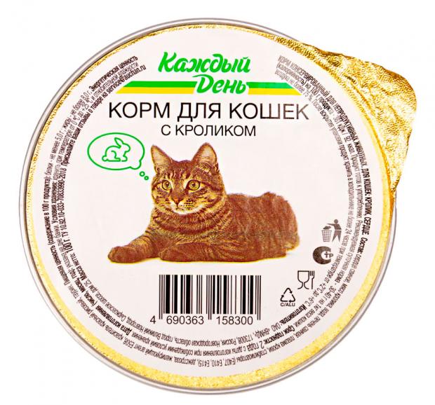 Корм для кошек «Каждый день» с мясом кролика, 100 г