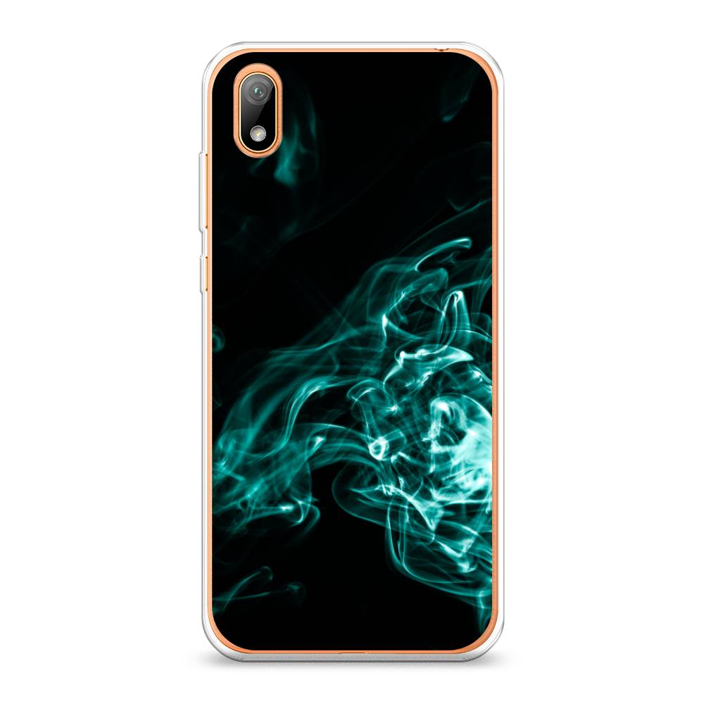 

Чехол на Huawei Y5 2019 "Дым", Голубой;черный, 69050-3