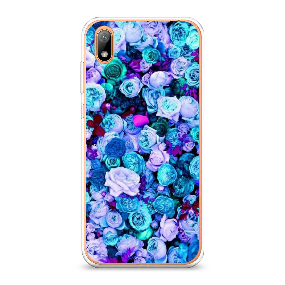 

Чехол на Huawei Y5 2019 "Цветочный ковер", Фиолетовый, 69050-2
