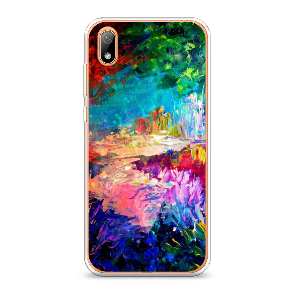 

Чехол на Huawei Y5 2019 "Лес-гуашь", Синий;розовый;зеленый, 69050-4