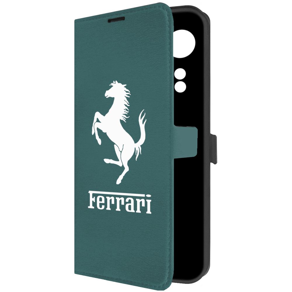 

Чехол-книжка Krutoff Eco Book для Oppo A58 4G Ferrari зелёный опал, Зеленый