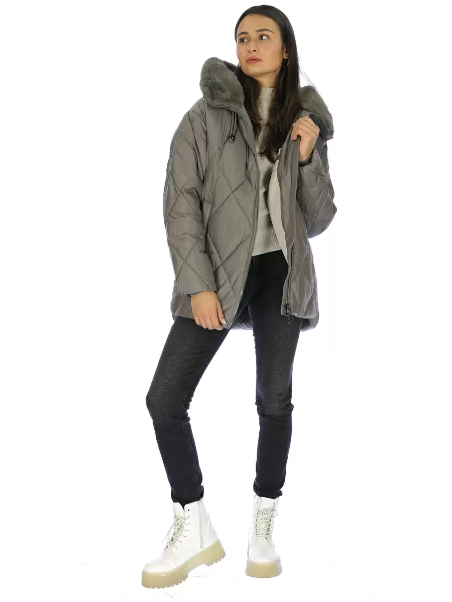 

Куртка женская A passion play SQ72684 серая XXL, Серый, SQ72684