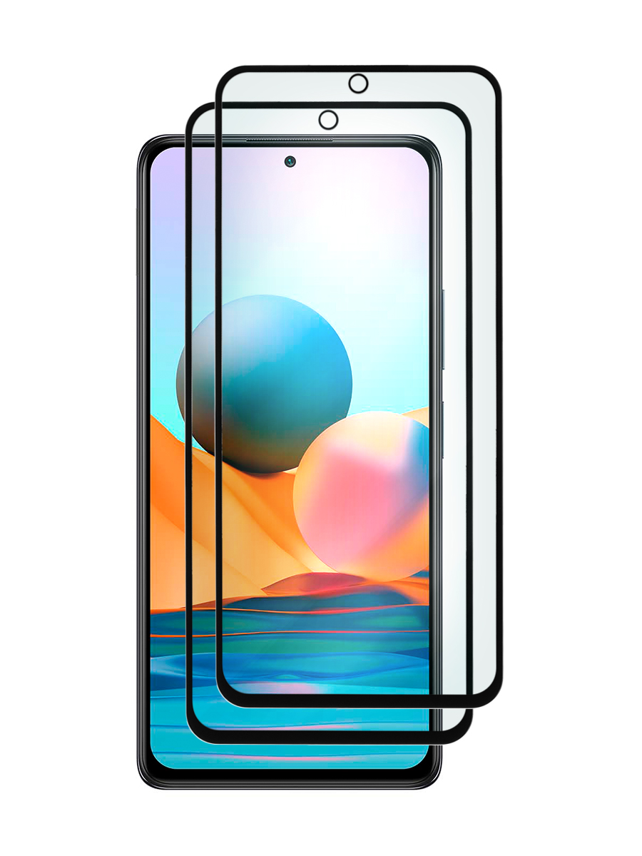 

Комплект из 2 шт защитное стекло для Xiaomi Redmi 10, Redmi Note 10T, Poco M3 Pro с рамкой, ZTG-5D-XMI-RDM10-HOL