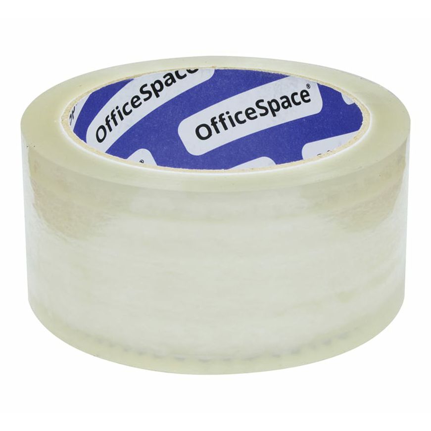 

Клейкая лента упаковочная OfficeSpace 48 мм х 90 м прозрачная, Прозрачный
