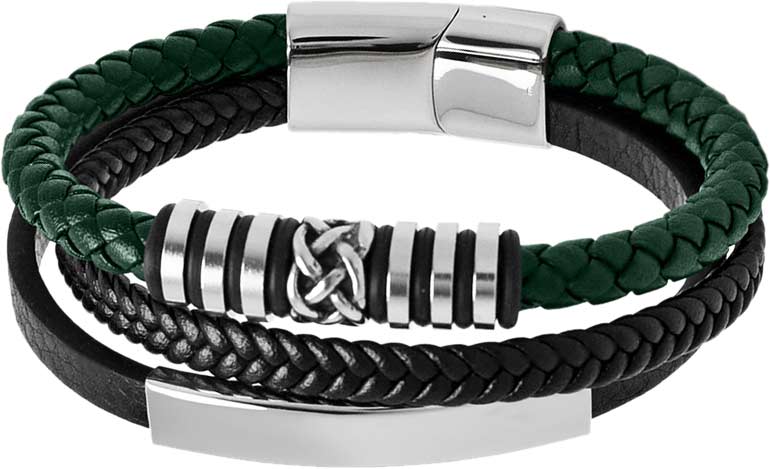 

Браслет из кожи/стали р. 21 TecArt EXLB689, EXLB689