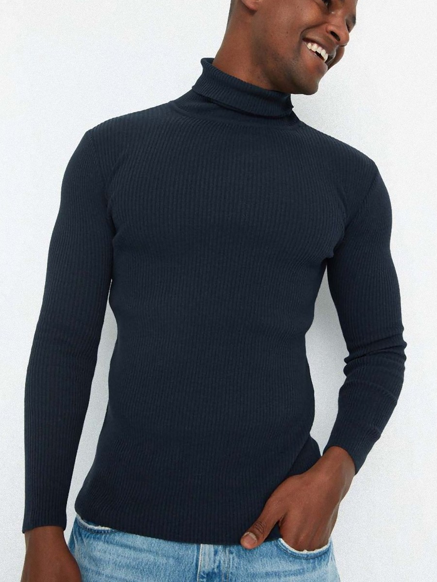 

Водолазка мужская trendyol trendyol TMNAW20MG0031 синяя XL, trendyol TMNAW20MG0031