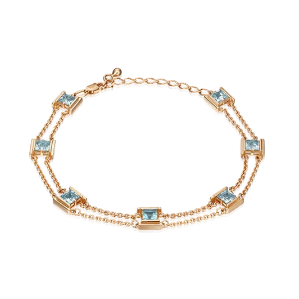 

Браслет из золота р. 21 PLATINA jewelry 05-0635-00-201-1110-57, топаз, 05-0635-00-201-1110-57