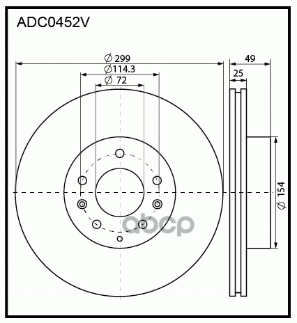 

Диск Тормозной | Перед | Adc0452v Nsii0019266007 ALLIED NIPPON ADC0452V