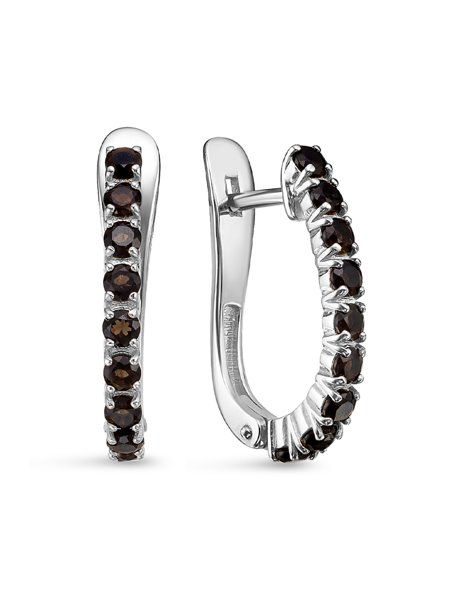 

Серьги из серебра с раухтопазом SamoroDki Jewelry 2-04-006-17р, 2-04-006-17р