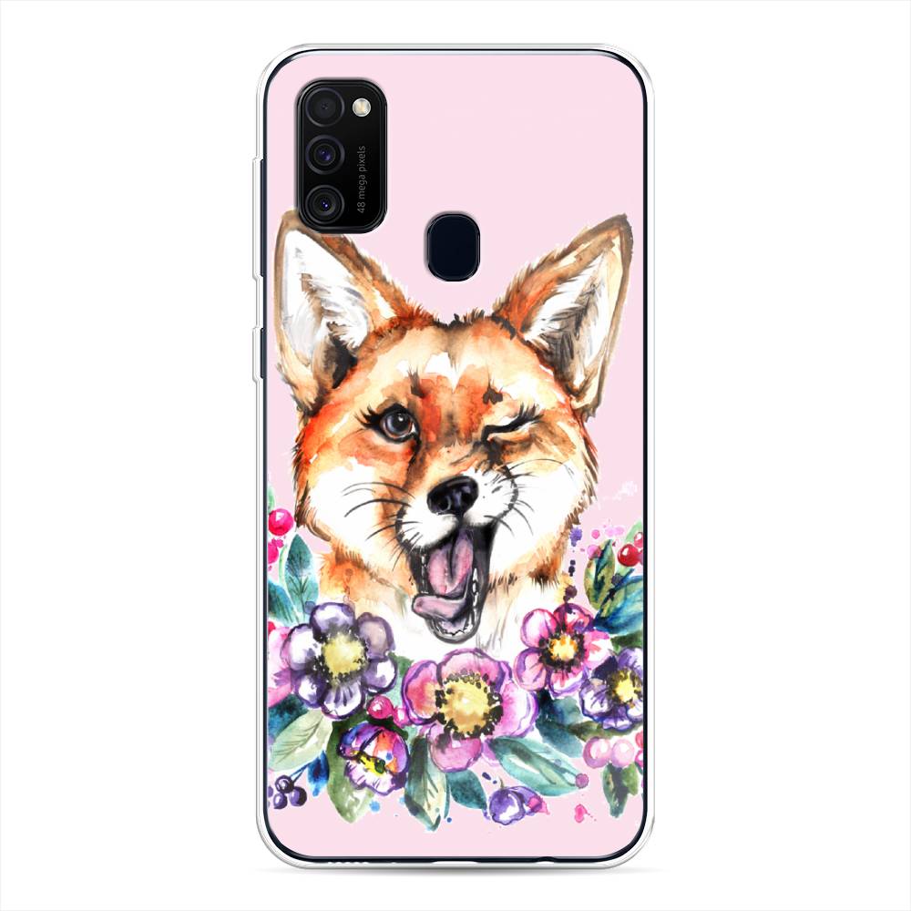 

Чехол Awog на Samsung Galaxy M30s/M21 "Подмигивающая лиса", Разноцветный, 29850-10