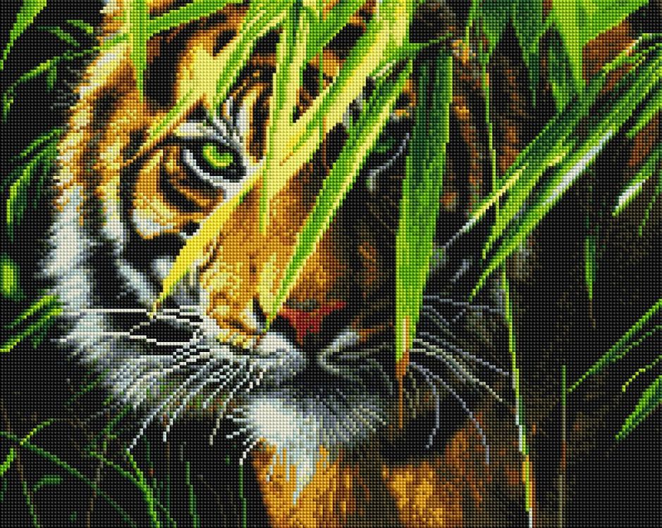 

Алмазная вышивка Painting Diamond Тигр в джунглях GF5886