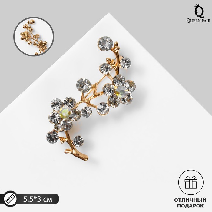 

Брошь из бижутерного сплава Queen fair 1489251, стразы, 1489251