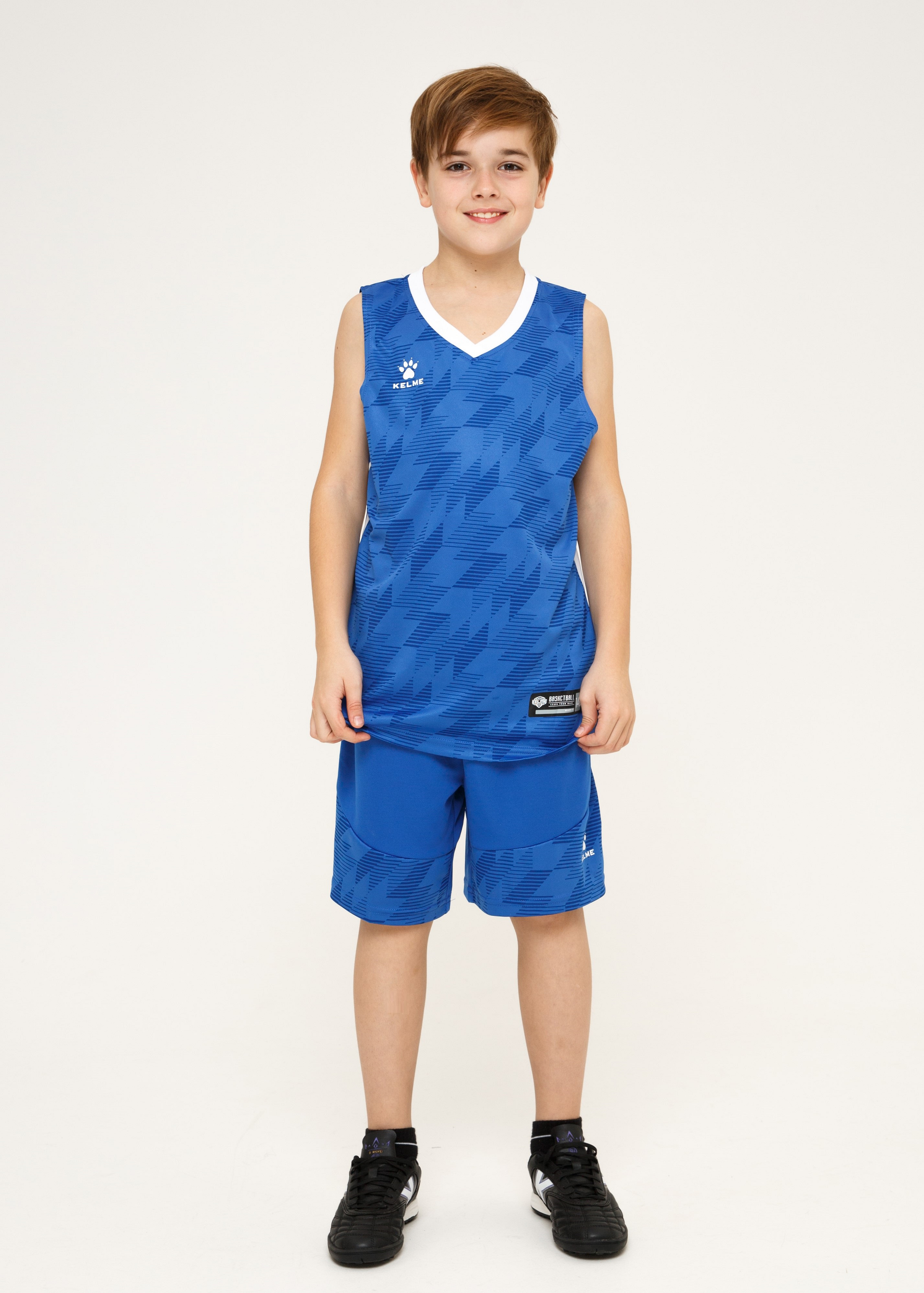 Детская баскетбольная форма KELME Basketball set KIDS синяя, размер 160 kelme шорты badalona