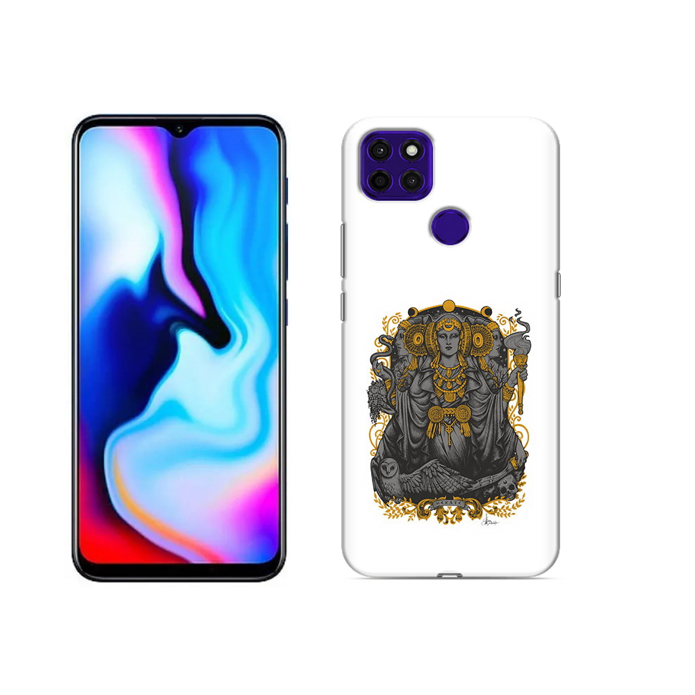 

Чехол MyPads Tocco для Lenovo K12 Pro божество с золотыми элементами, Прозрачный, Tocco