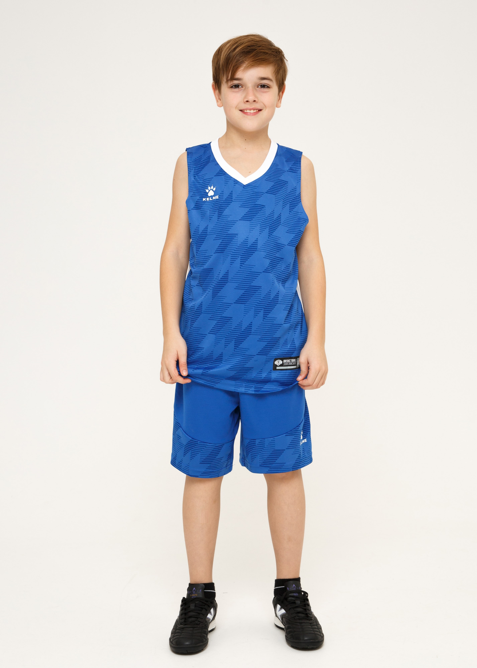 

Детская баскетбольная форма KELME Basketball set KIDS синяя, размер 150, Синий, Basketball set KIDS