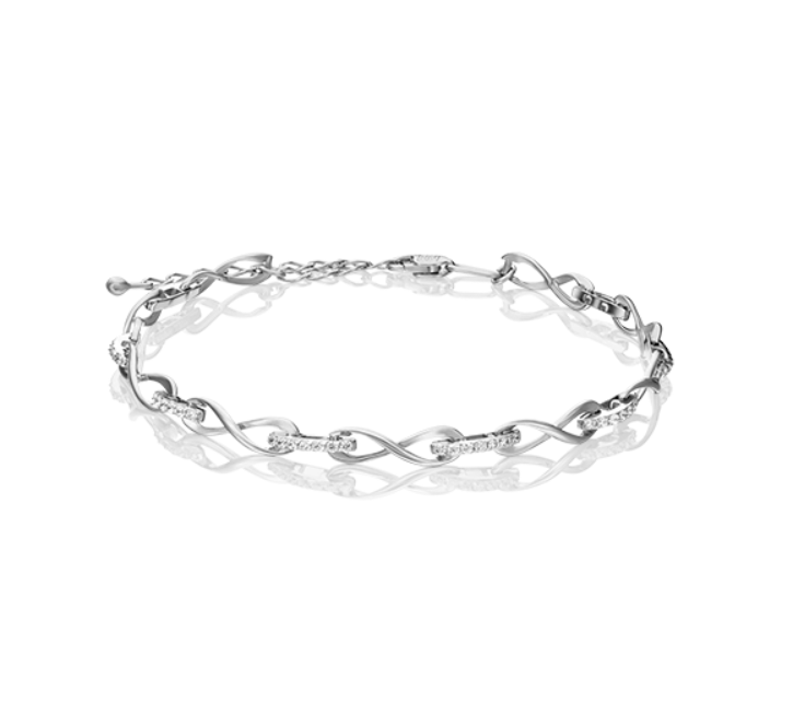 Браслет из серебра р. 21 PLATINA jewelry 05-0624-00-401-1120-24, фианит