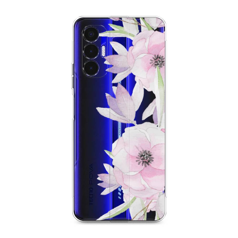 

Чехол Awog на Tecno Pova 3 "Нежные анемоны", Разноцветный, 301550-8