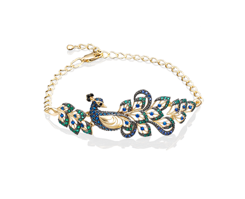 

Браслет из желтого золота с фианитом р.  PLATINA jewelry 05-0555-00-404-1130-52, 05-0555-00-404-1130-52