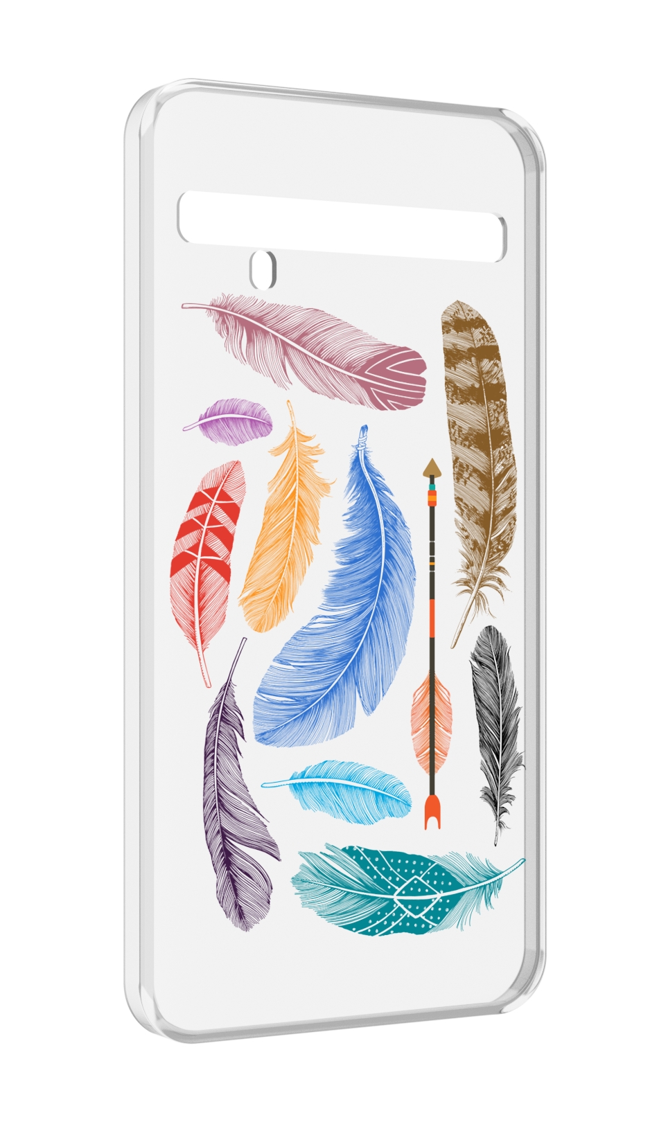 

Чехол MyPads разноцветные перья для TCL 10 Pro / TCL 10 + Plus, Прозрачный, Tocco