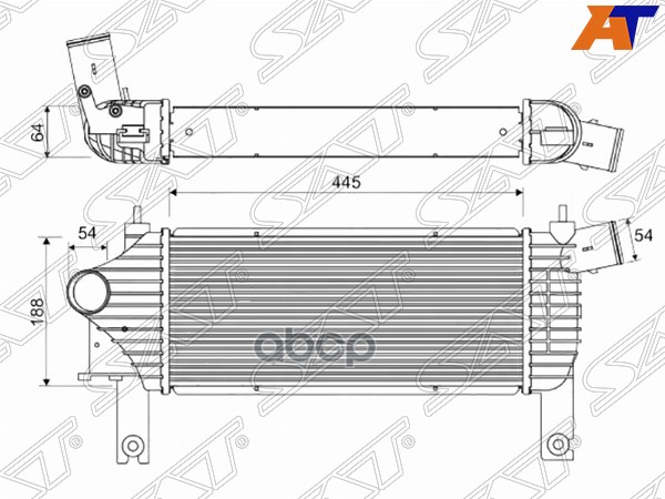 

SAT Радиатор интеркулера NISSAN NAVARA 04-/PATHFINDER 05-