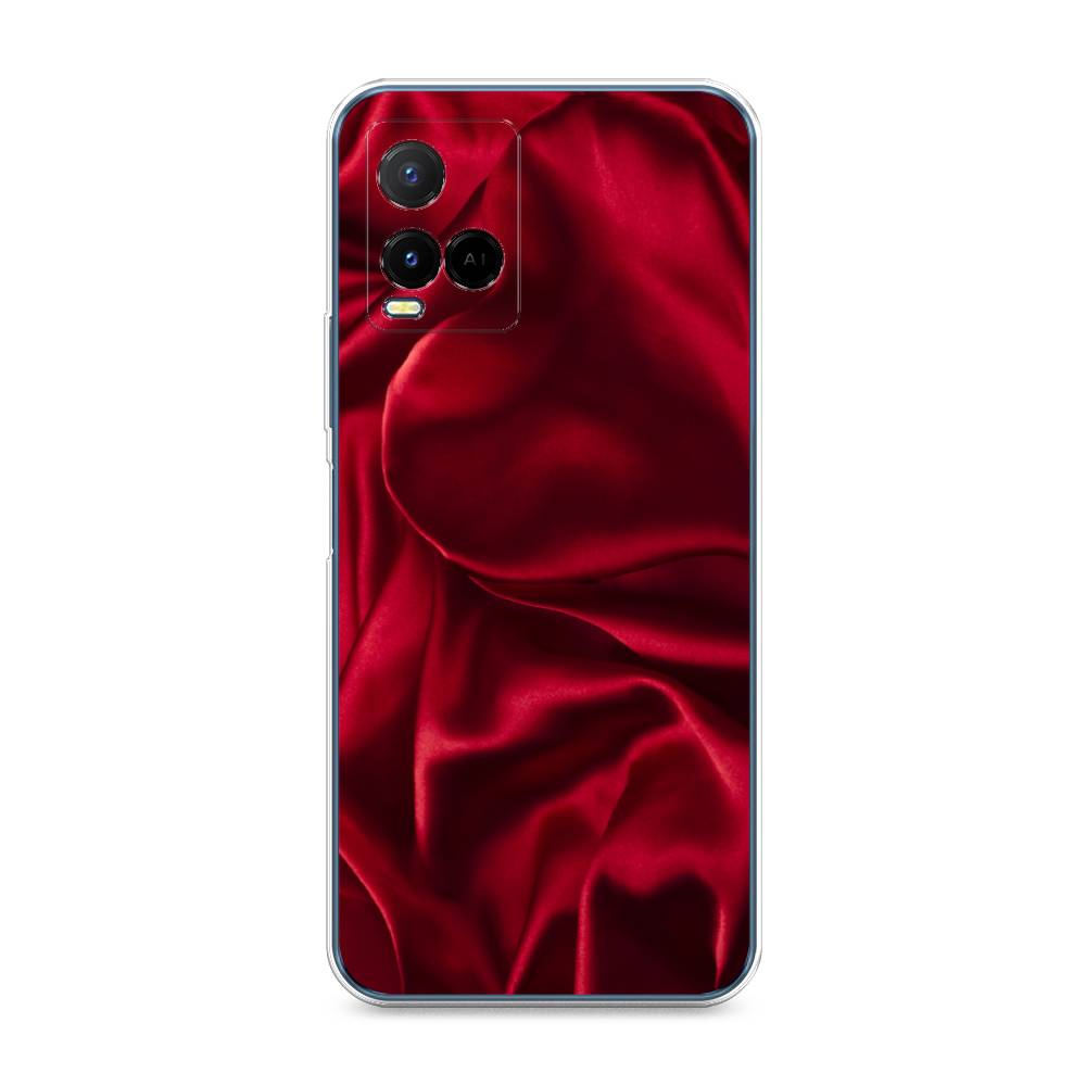 фото Силиконовый чехол "текстура красный шелк" на vivo y21 awog