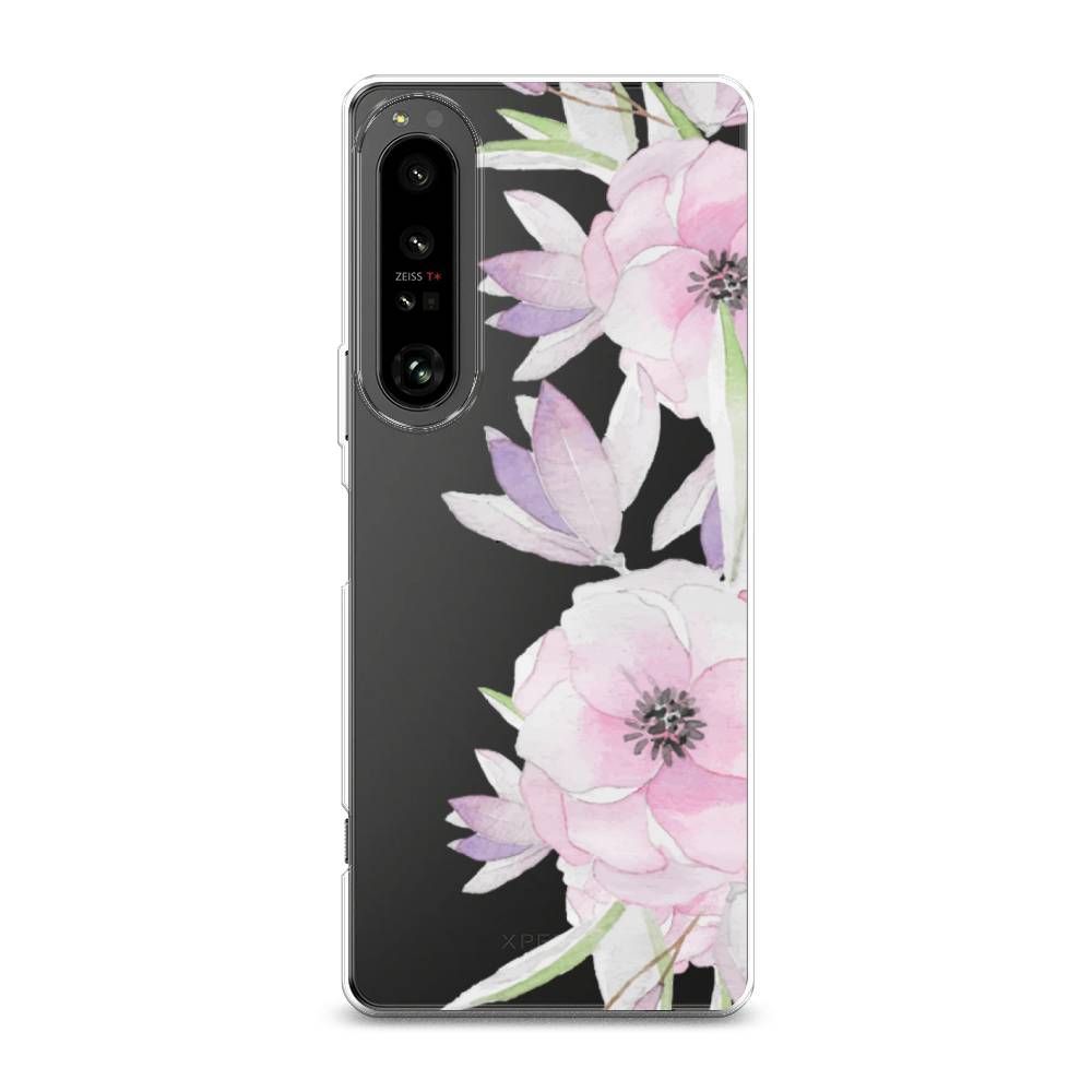 фото Силиконовый чехол "нежные анемоны" на sony xperia 1 iv awog