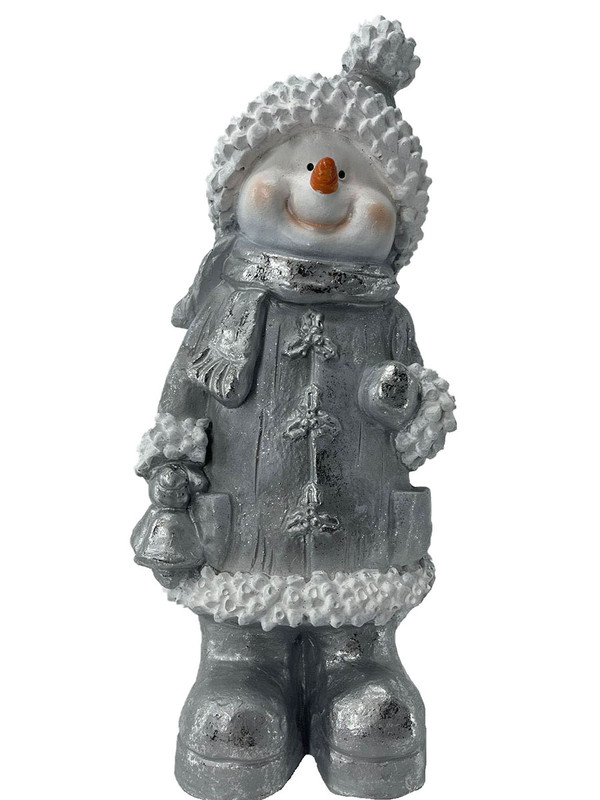 Новогодняя фигурка PositiveNew Снеговик с колокольчиком НФ080 18x18x41 см